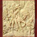 Elfenbein-Relief Heimgang im Detail