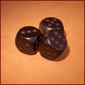 Spielw�rfel aus Ebenholz