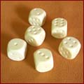 Spielw�rfel aus Elfenbein natur